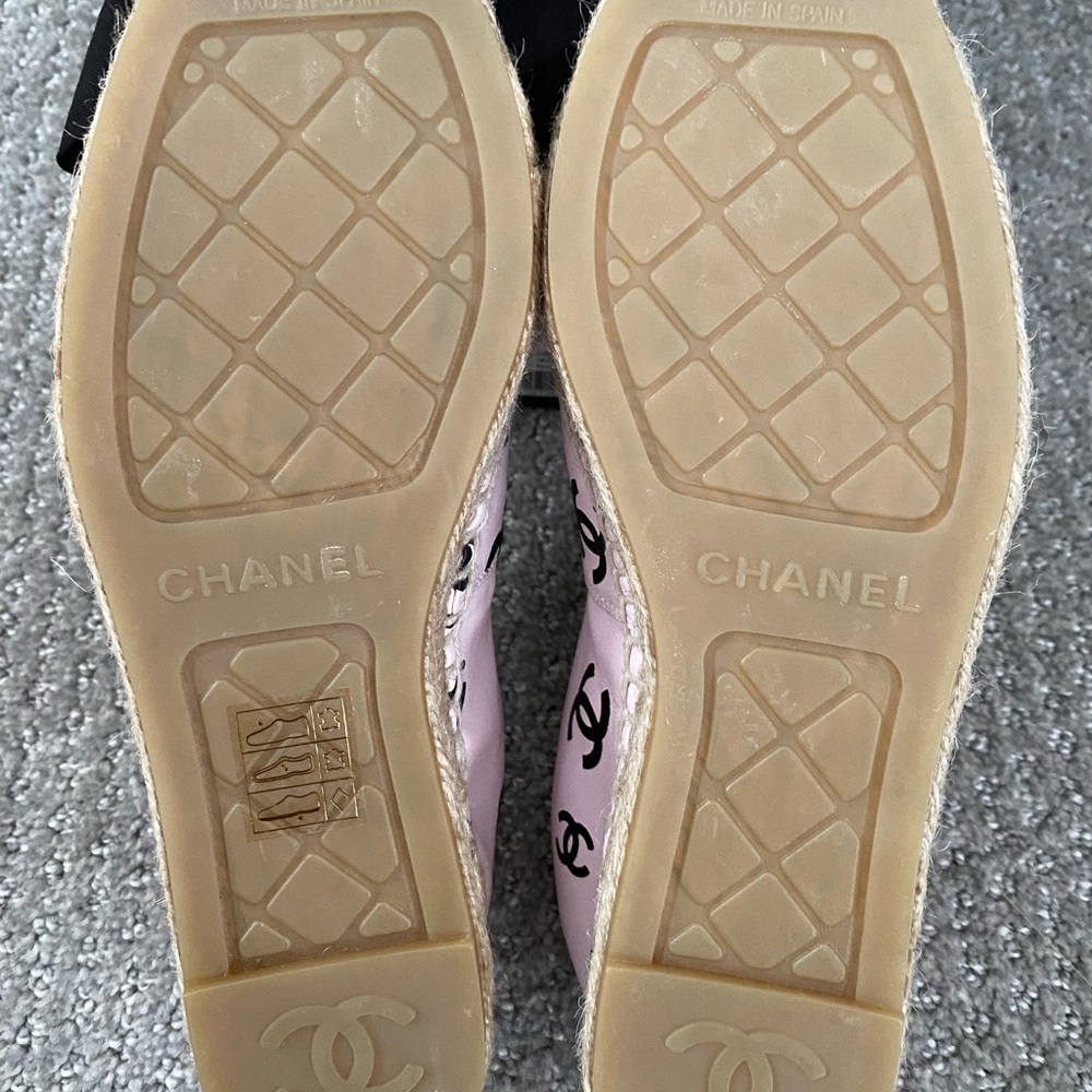 Authentic Chanel Pink and Black Espadrilles - Picture 7 of 7